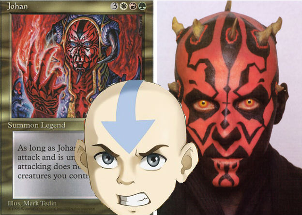 How could you go wrong with a Sith Airbender? Wait he's Bant colours? And he sucks!?